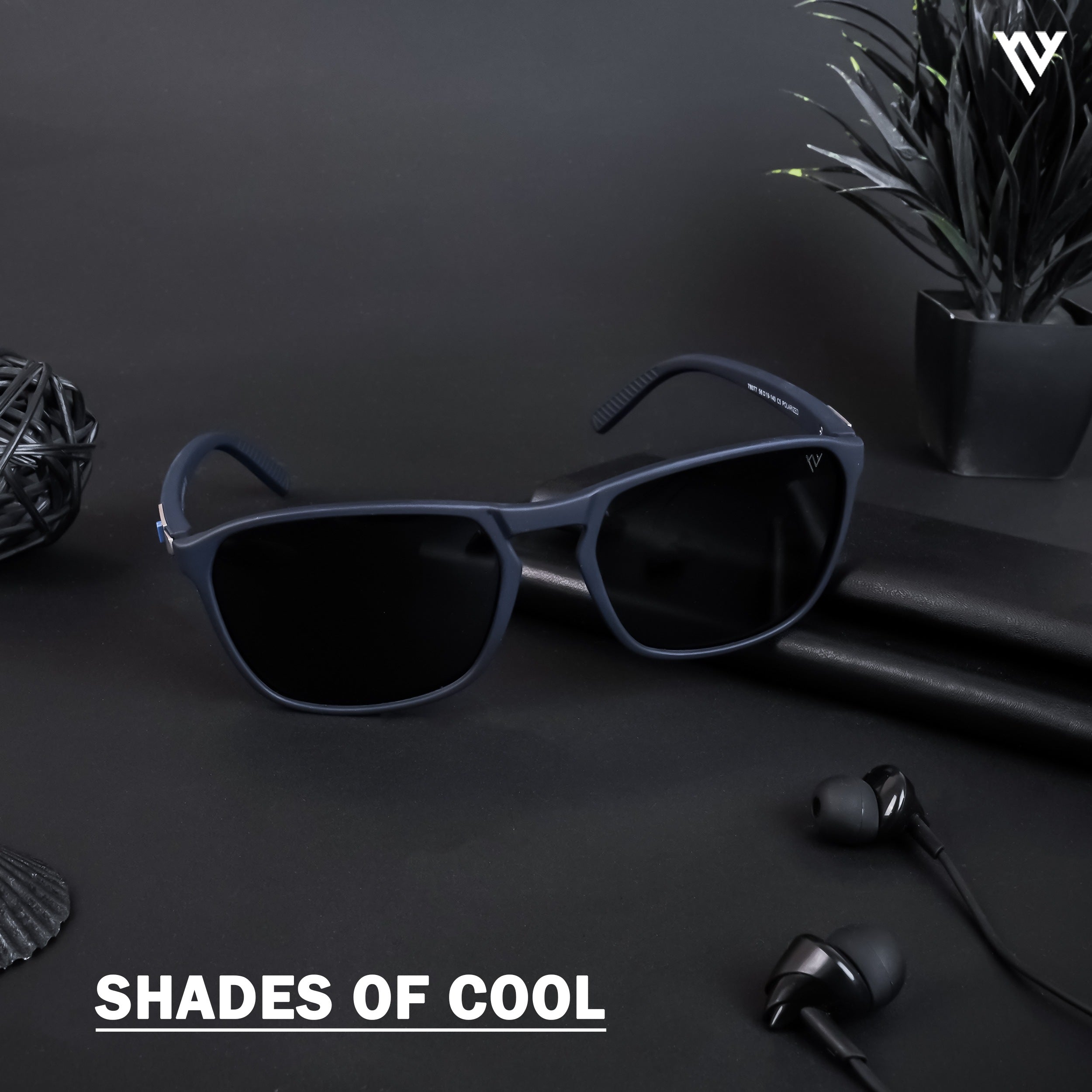 Voyage Exclusive Navy Blue Polarized Wayfarer Sunglasses for Men & Women (78077PMG4305)