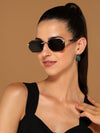 Slayr | Black Rimless Sunglasses | Golden Frame - MG7043