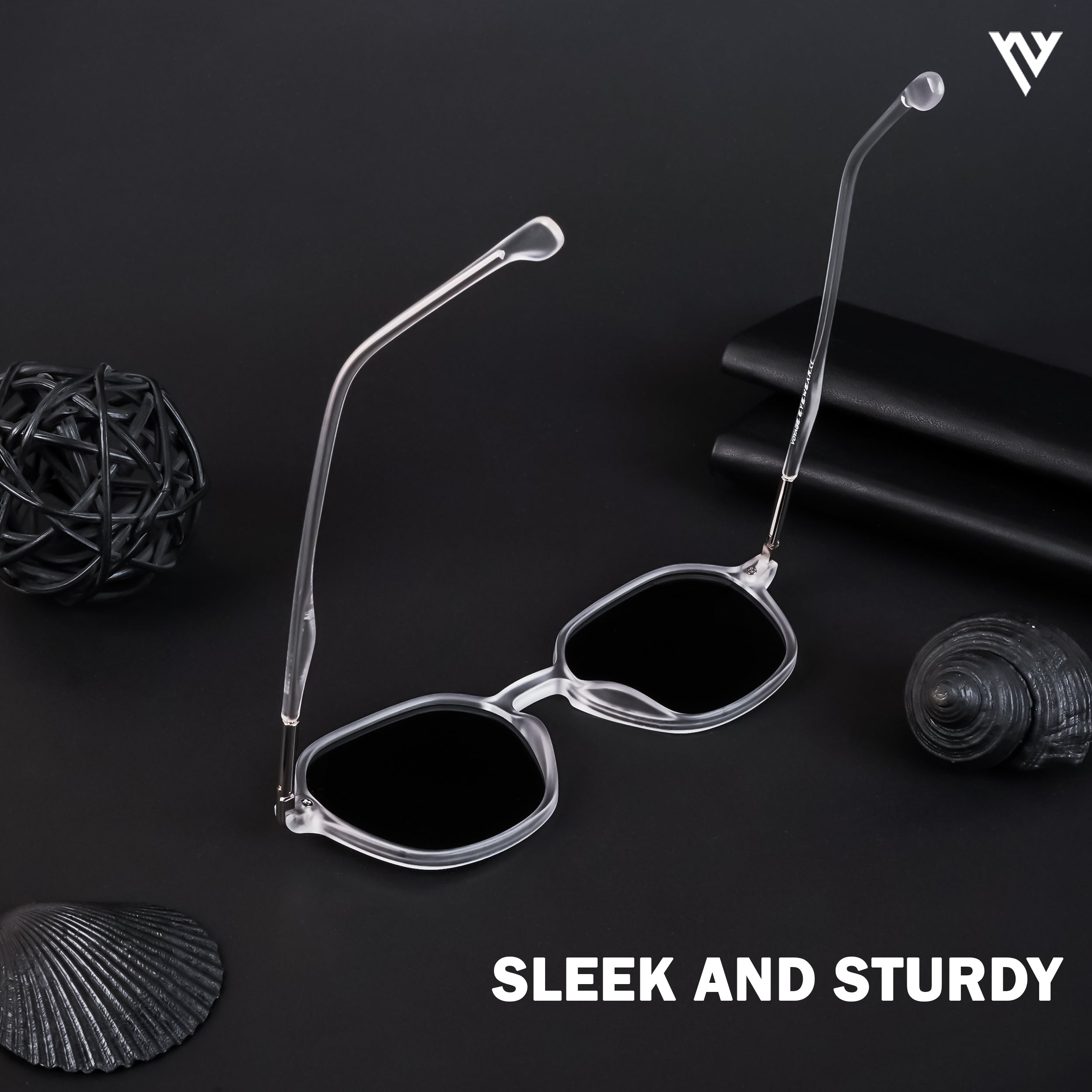 Voyage Exclusive Transparent Polarized Round Sunglasses for Men & Women (TR8071PMG4494)
