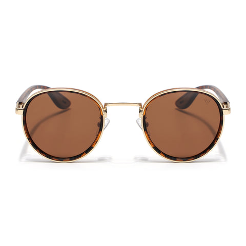 Pilot | Demi Brown Round Polarized Sunglasses | Brown Lens - PMG6676