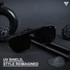 Aether | Black Polarized Wayfarer Sunglasses - PMG4578