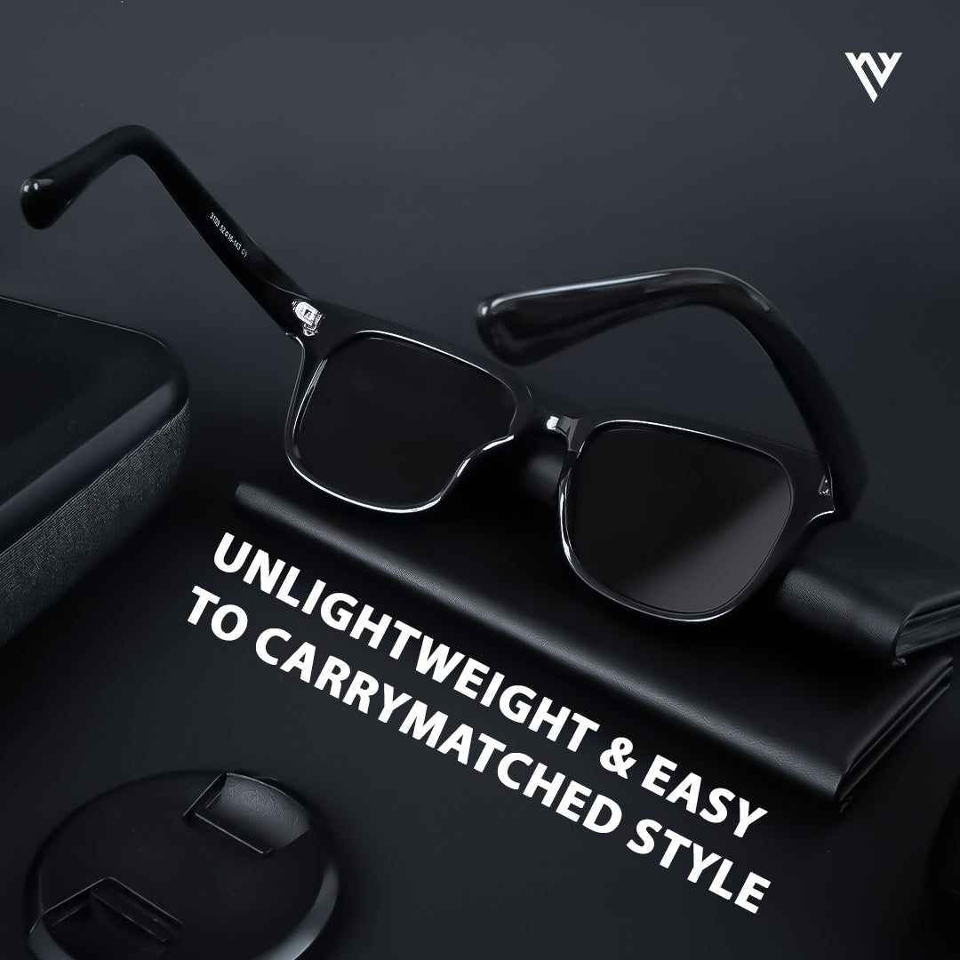 Cyon | Shine Black Polarized Wayfarer Sunglasses - PMG3965
