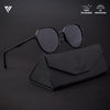 Grit | Shine Black Polarized Round Sunglasses - PMG4297