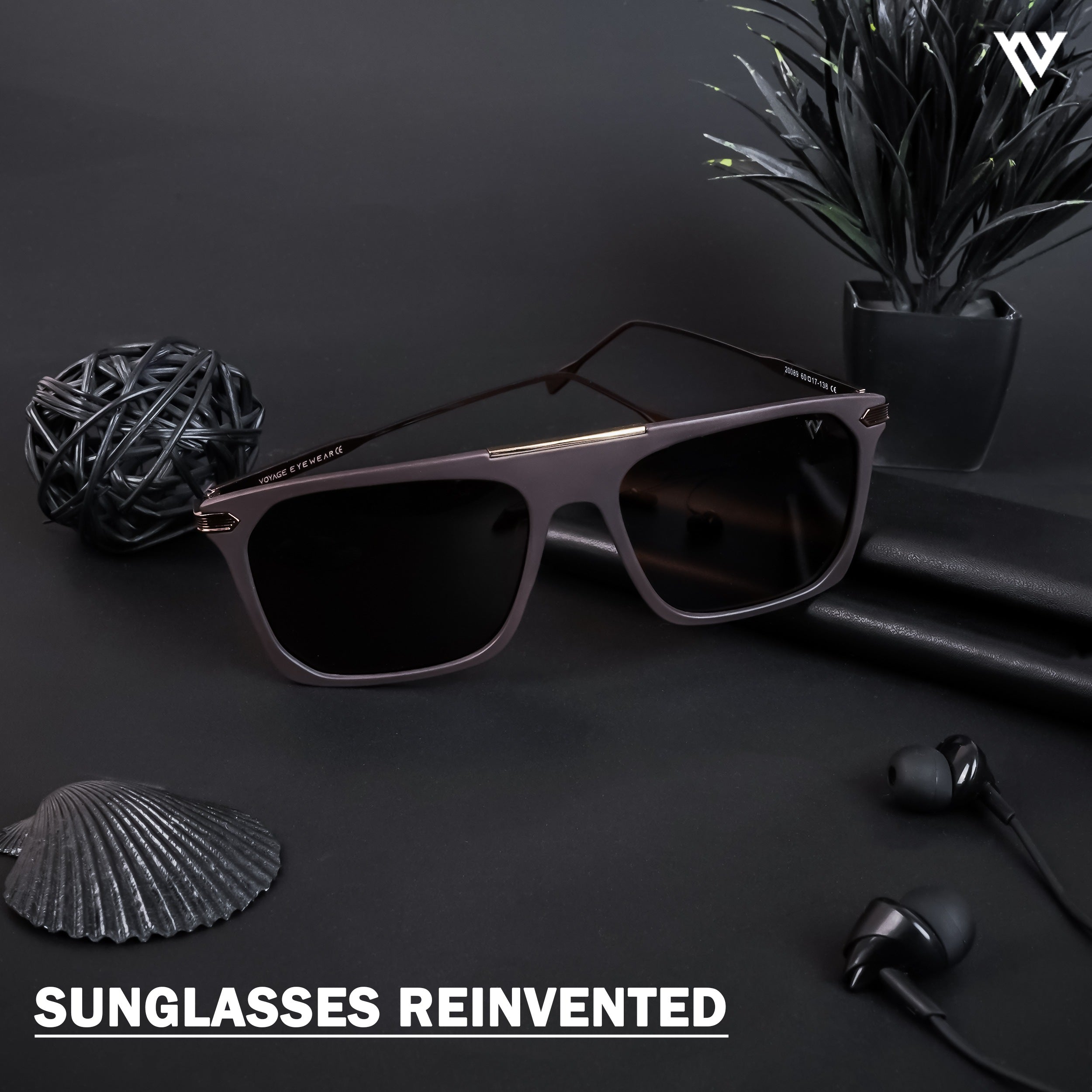 Voyage Exclusive Brown Polarized Wayfarer Sunglasses for Men & Women - PMG4449