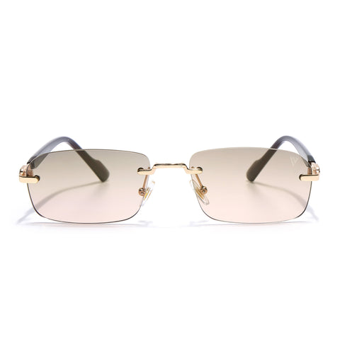 Satan | Light Brown Rimless Sunglasses | Golden Frame - MG6617