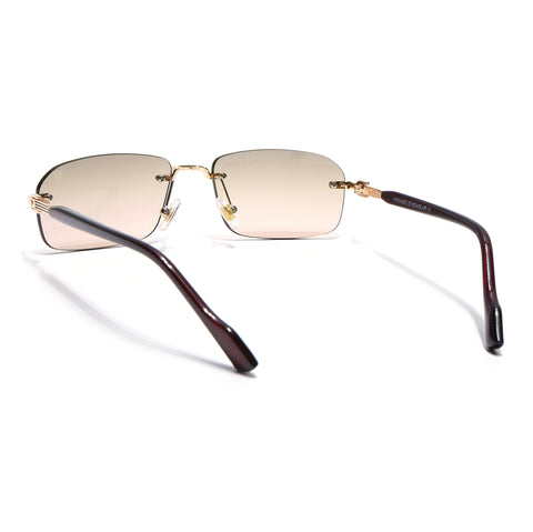Satan | Light Brown Rimless Sunglasses | Golden Frame - MG6617
