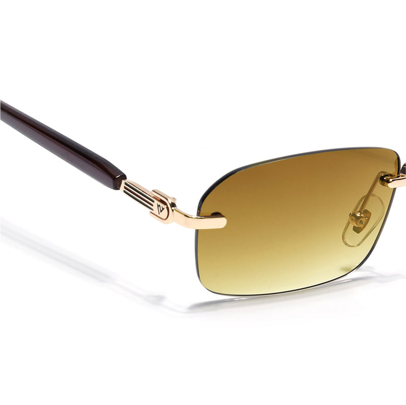 Suntan Rimless Frame Satan | Tan Brown Rimless Sunglasses | Golden Frame - MG6618