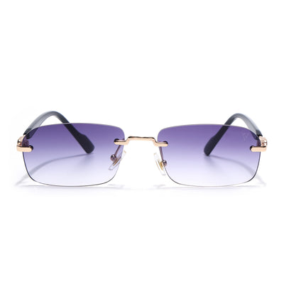 Satan | Violet Rimless Sunglasses | Golden Frame - MG6619