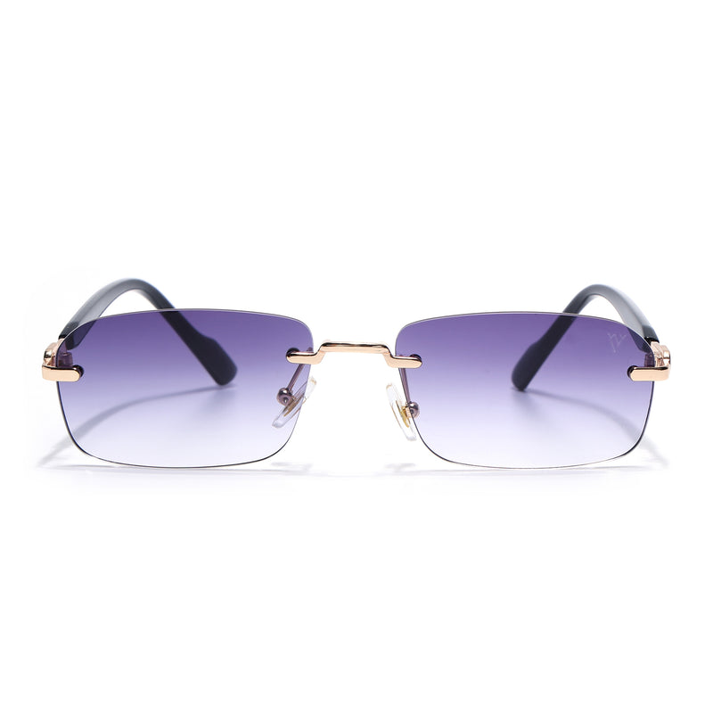 Satan | Violet Rimless Sunglasses | Golden Frame - MG6619