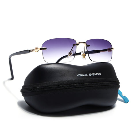 Satan | Violet Rimless Sunglasses | Golden Frame - MG6619