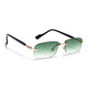 Satan | Emerland Green Rimless Sunglasses | Golden Frame - MG6620