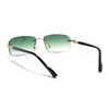Satan | Emerland Green Rimless Sunglasses | Golden Frame - MG6620