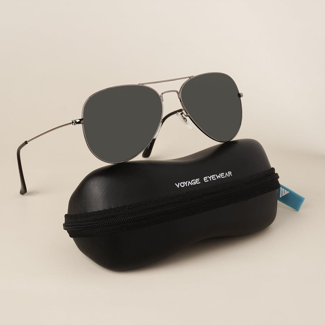 Voyage Black Aviator Sunglasses MG2371