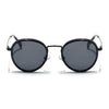 Captain | Matte Black Polarized Round Sunglasses - PMG3980