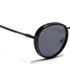 Captain | Matte Black Polarized Round Sunglasses - PMG3980