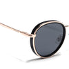 Captain | Gold And Black Polarized Round Sunglasses - PMG3981