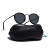 Captain |  Black and Silver Polarized Round Sunglasses - PMG3982