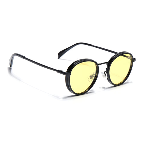 Captain | Yellow Round Polarized Sunglasses - PMG7251