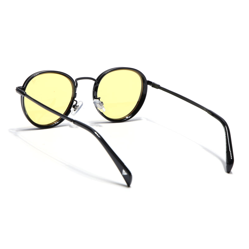 Captain | Yellow Tint Round Polarized Sunglasses - PMG7251