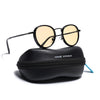 Captain | Mild Yellow Round Polarized Sunglasses - PMG7252
