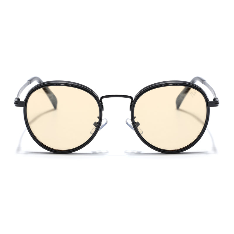 Captain | Mild Yellow Round Polarized Sunglasses - PMG7252