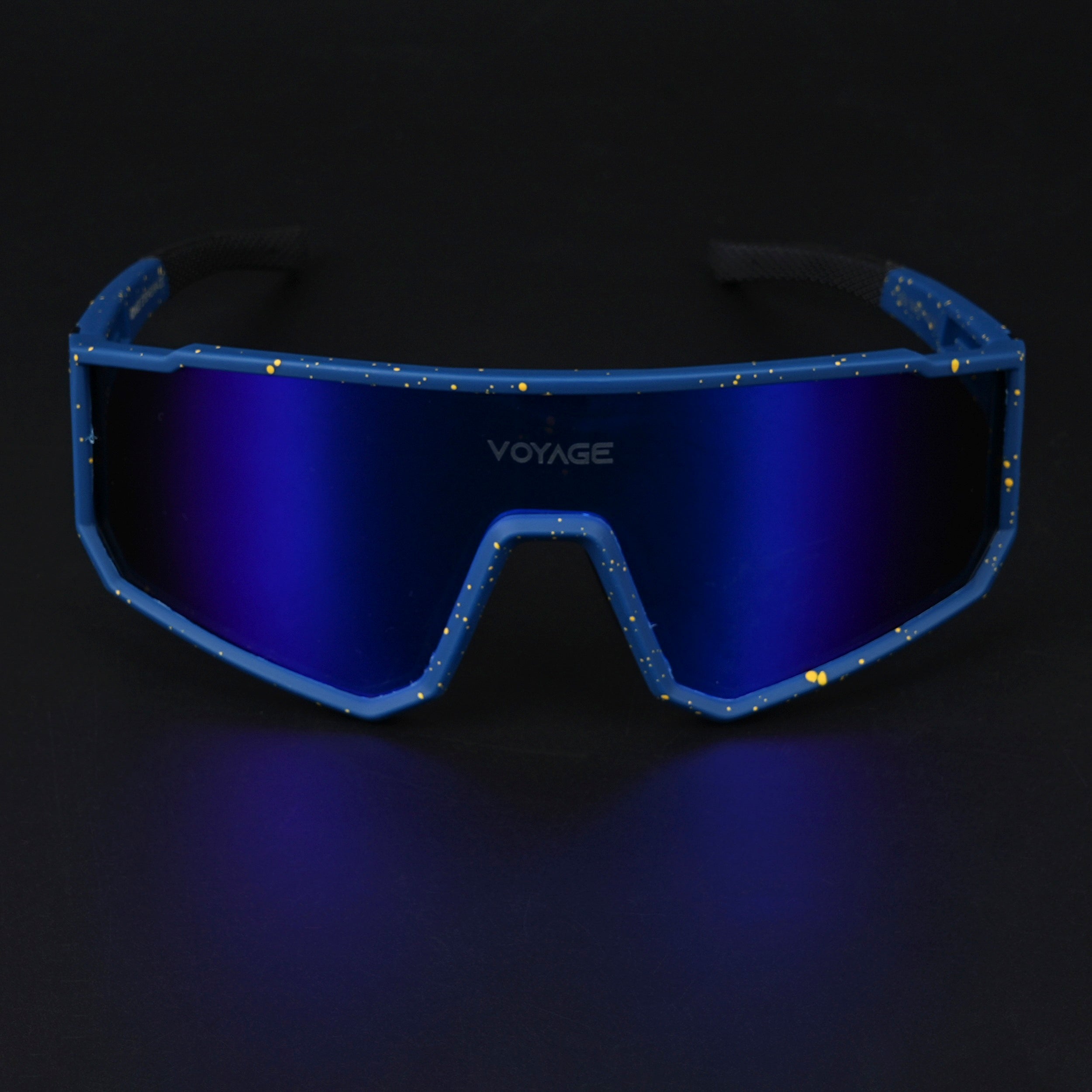 Drift Voyage Wrap Around Sunglasses (Multicolor Lens | Blue Frame - PMG6057)