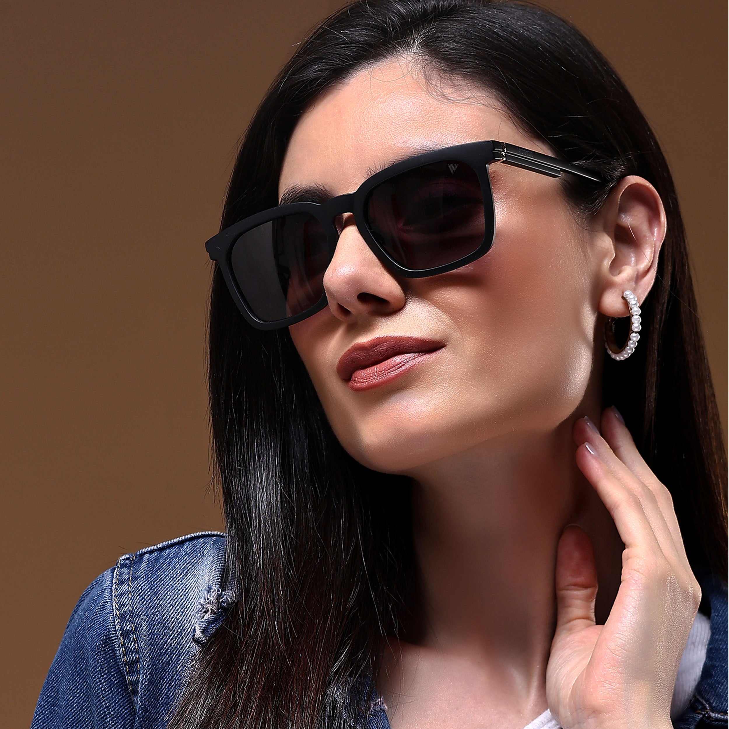 Purple & Clear Polarized Wayfarer Sunglasses - PMG4570