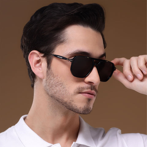 Wayfarer Polarized Sunglasses (Shine Black Lens | Black Frame - PMG5440)