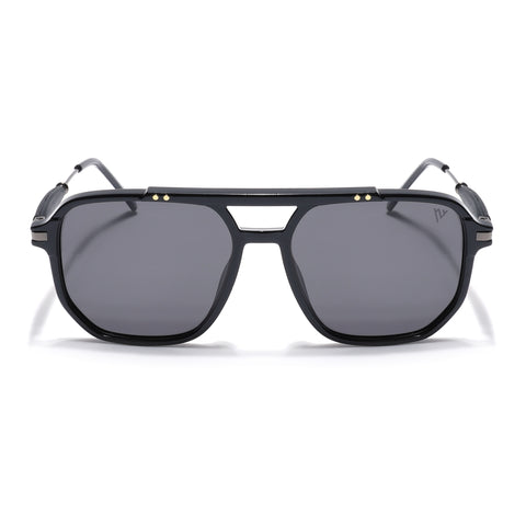 Wayfarer Polarized Sunglasses (Shine Black Lens | Black Frame - PMG5440)