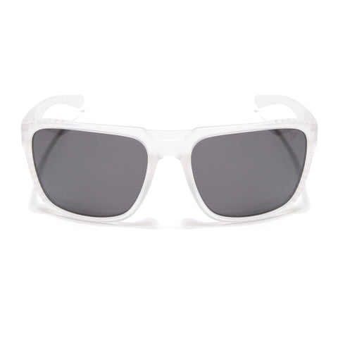 PolarX | Transparent Square Polarized Sunglasses | Black Lens - PMG6604