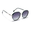 Voyage Select Round Sunglasses for Women (Grey & Clear Lens | Dark Green & Silver Frame - SLPMG6225)