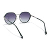 Voyage Select Round Sunglasses for Women (Grey & Clear Lens | Dark Green & Silver Frame - SLPMG6225)