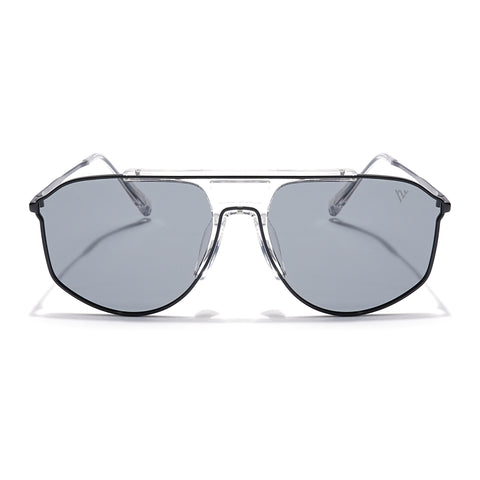 Voyage Select Wayfarer Sunglasses (Grey Lens | Black & Transparent Frame - SLPMG6279)