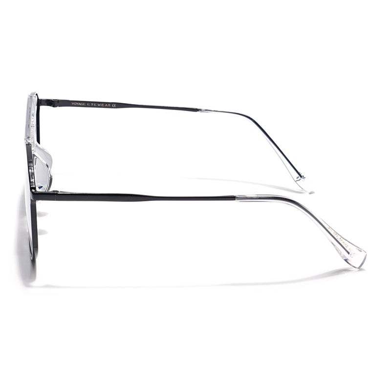 Voyage Select Wayfarer Sunglasses (Grey Lens | Black & Transparent Frame - SLPMG6279)