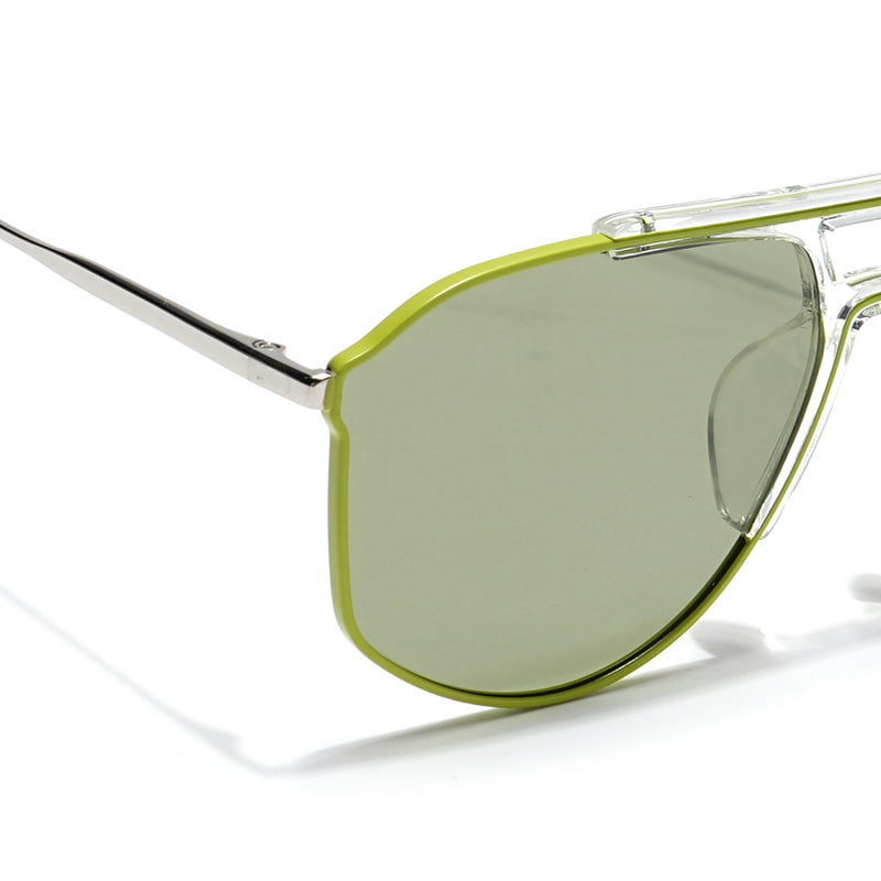 Voyage Select Wayfarer Sunglasses (Green Lens | Green & Transparent Frame - SLPMG6280)