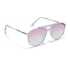 Voyage Select Wayfarer Sunglasses (Pink & Clear Lens | White & Transparent Frame - SLPMG6282)