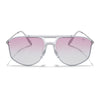 Voyage Select Wayfarer Sunglasses (Pink & Clear Lens | White & Transparent Frame - SLPMG6282)