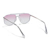 Voyage Select Wayfarer Sunglasses (Pink & Clear Lens | White & Transparent Frame - SLPMG6282)