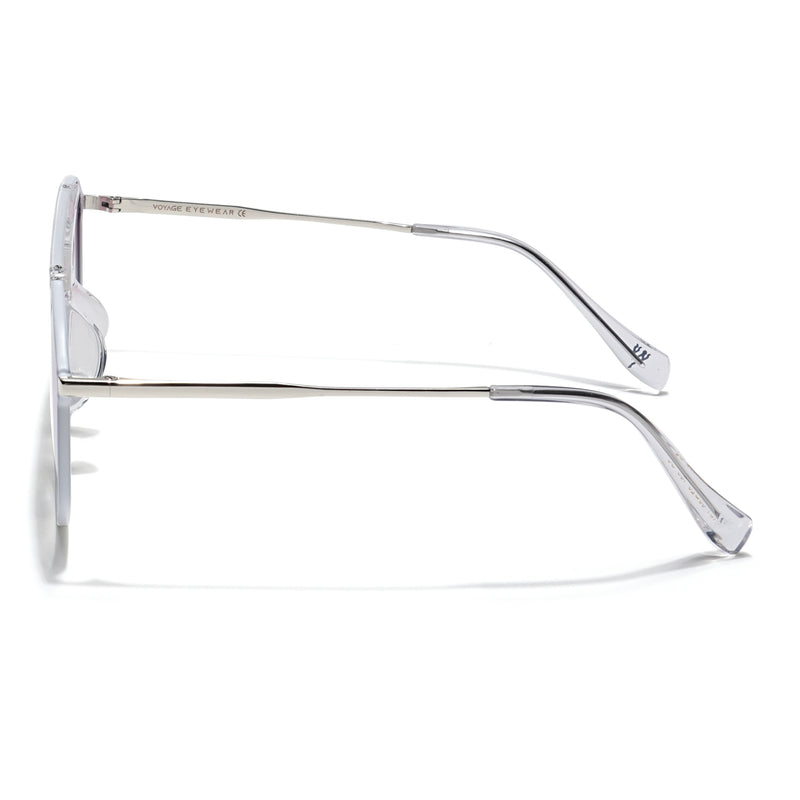 Voyage Select Wayfarer Sunglasses (Pink & Clear Lens | White & Transparent Frame - SLPMG6282)