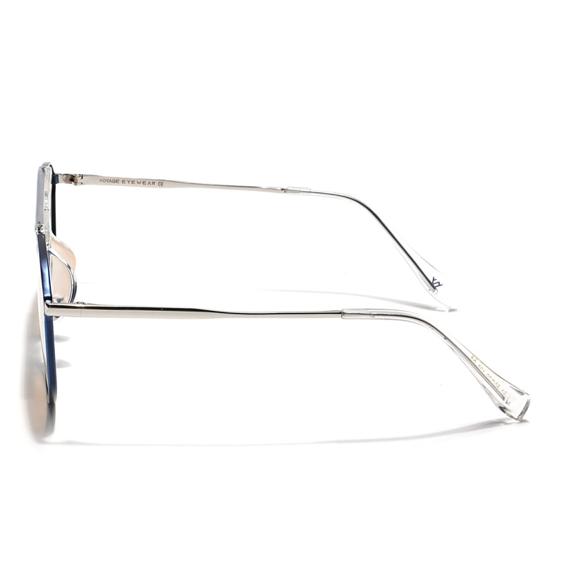 Voyage Select Wayfarer Sunglasses (Brown Lens | Blue & Transparent Frame - SLPMG6283)