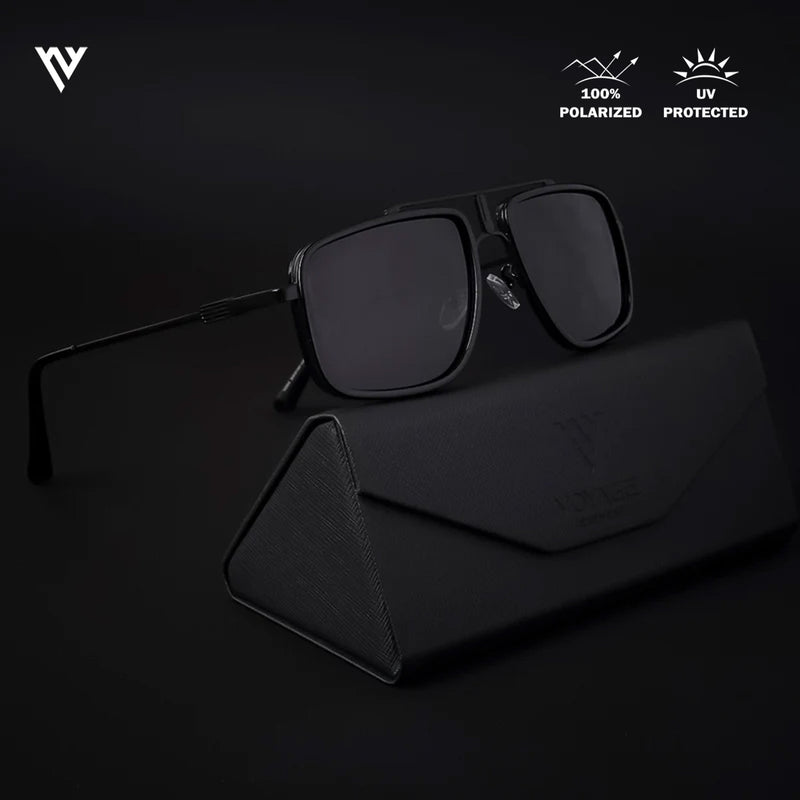 Black Polarized Wayfarer Sunglasses - PMG4140