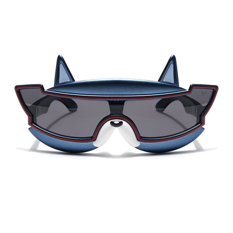 Wrap Around Sunglasses for Kids -6 yrs To 12 yrs (Black Lens | Navy Blue Frame - PMG6087)