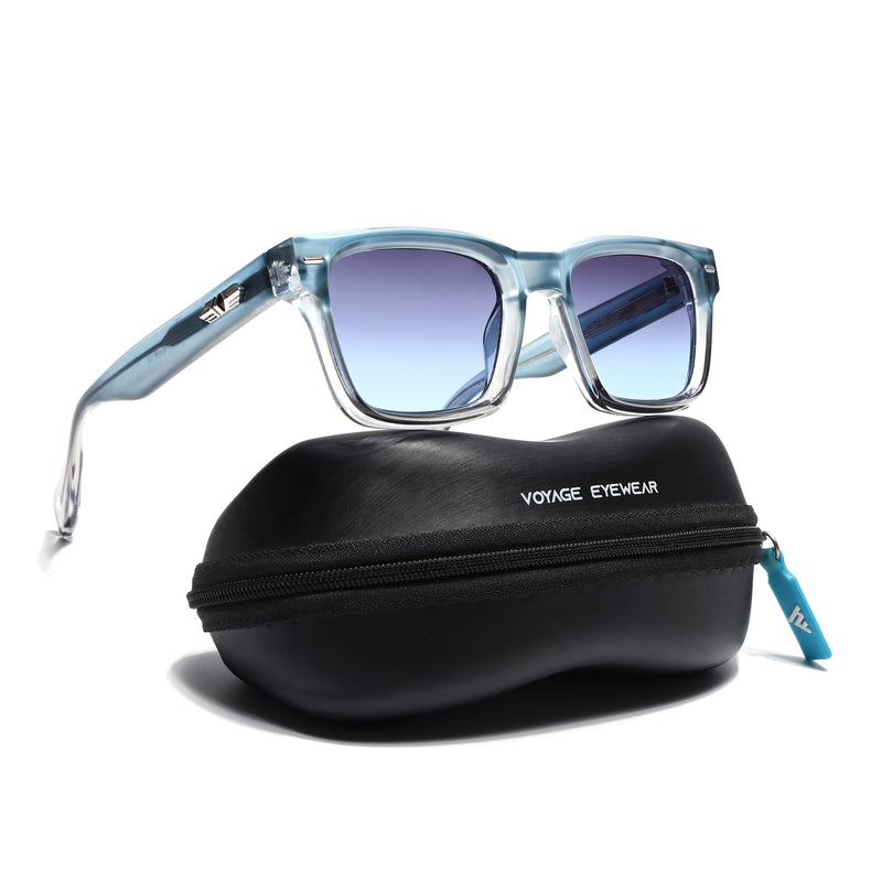 Soho | Blue & Transparent Square Sunglasses | MG7330