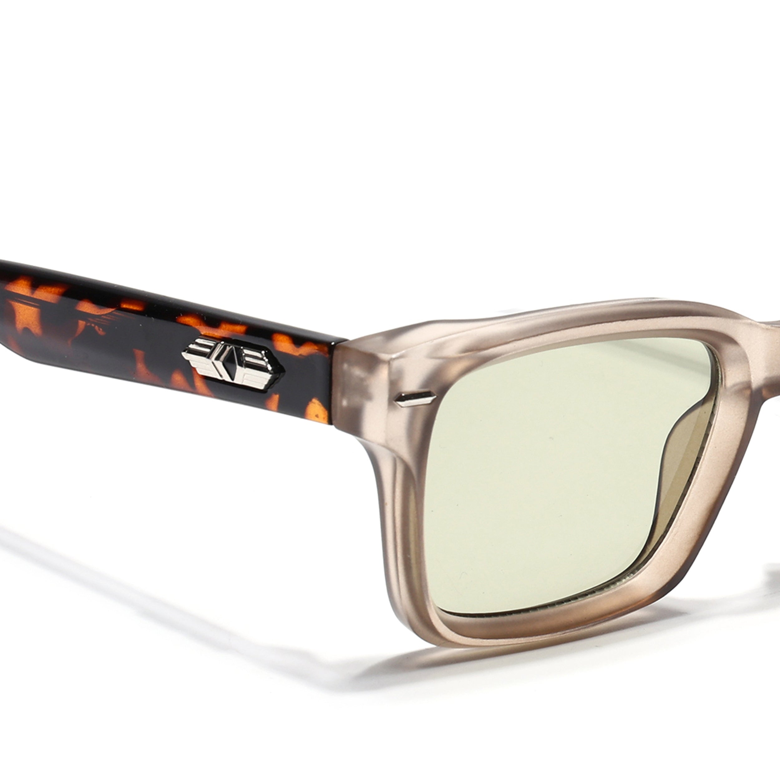 Square Sunglasses for Men & Women (Light Green Lens | Light Brown Frame - MG7332)