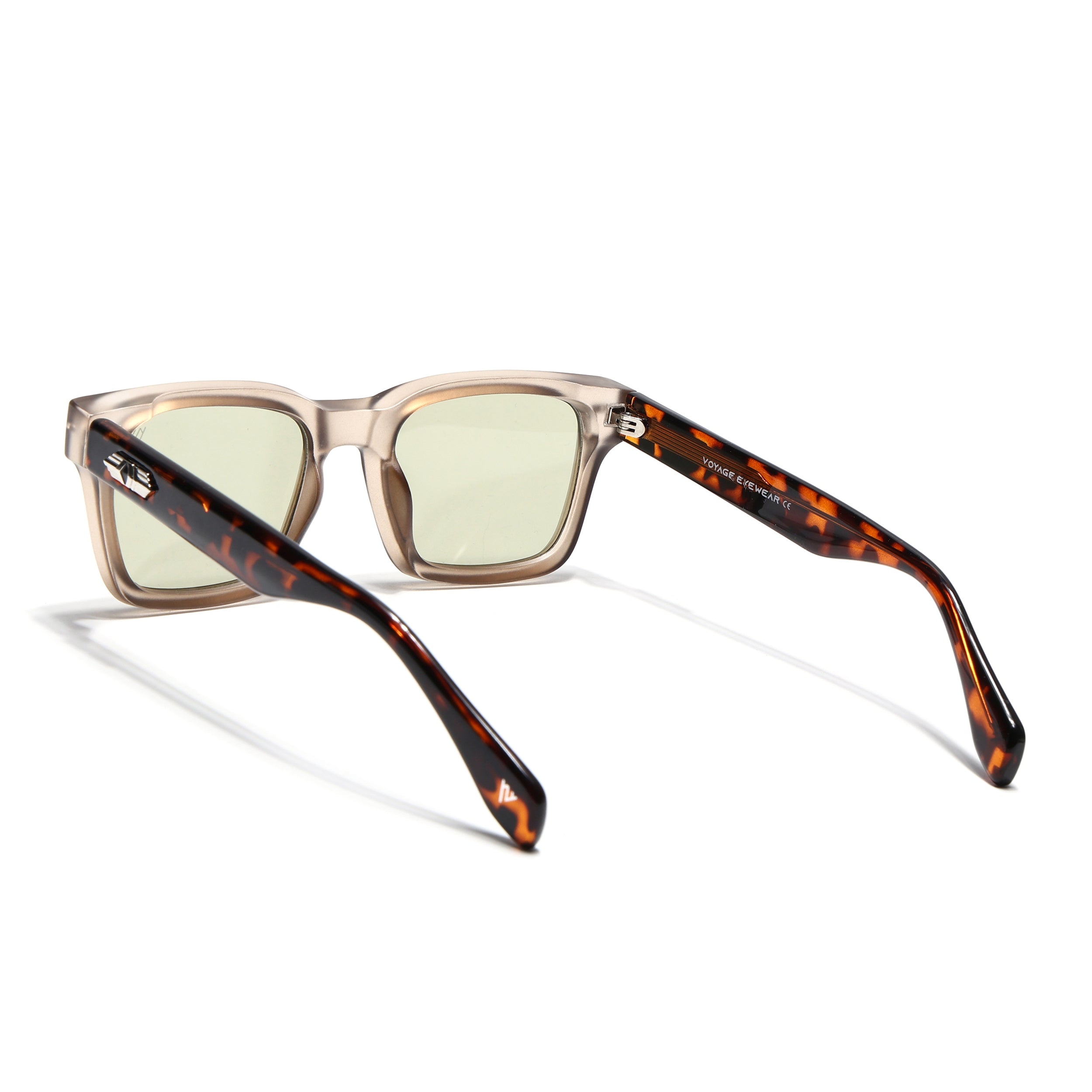 Square Sunglasses for Men & Women (Light Green Lens | Light Brown Frame - MG7332)