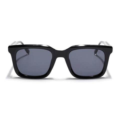 Square Sunglasses for Men & Women (Grey Lens | Shine Black Frame - MG7335)