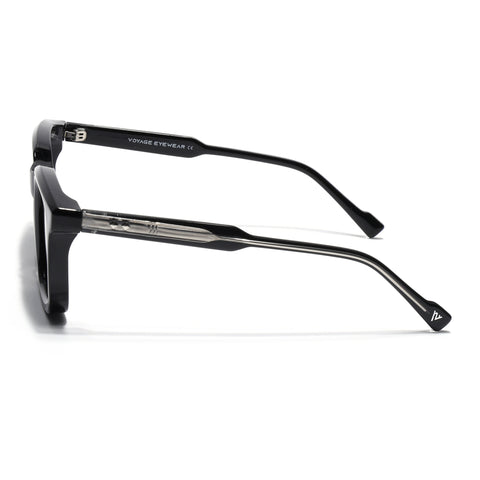 Square Sunglasses for Men & Women (Grey Lens | Shine Black Frame - MG7335)