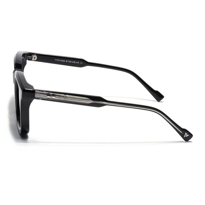 Square Sunglasses for Men & Women (Grey Lens | Shine Black Frame - MG7335)