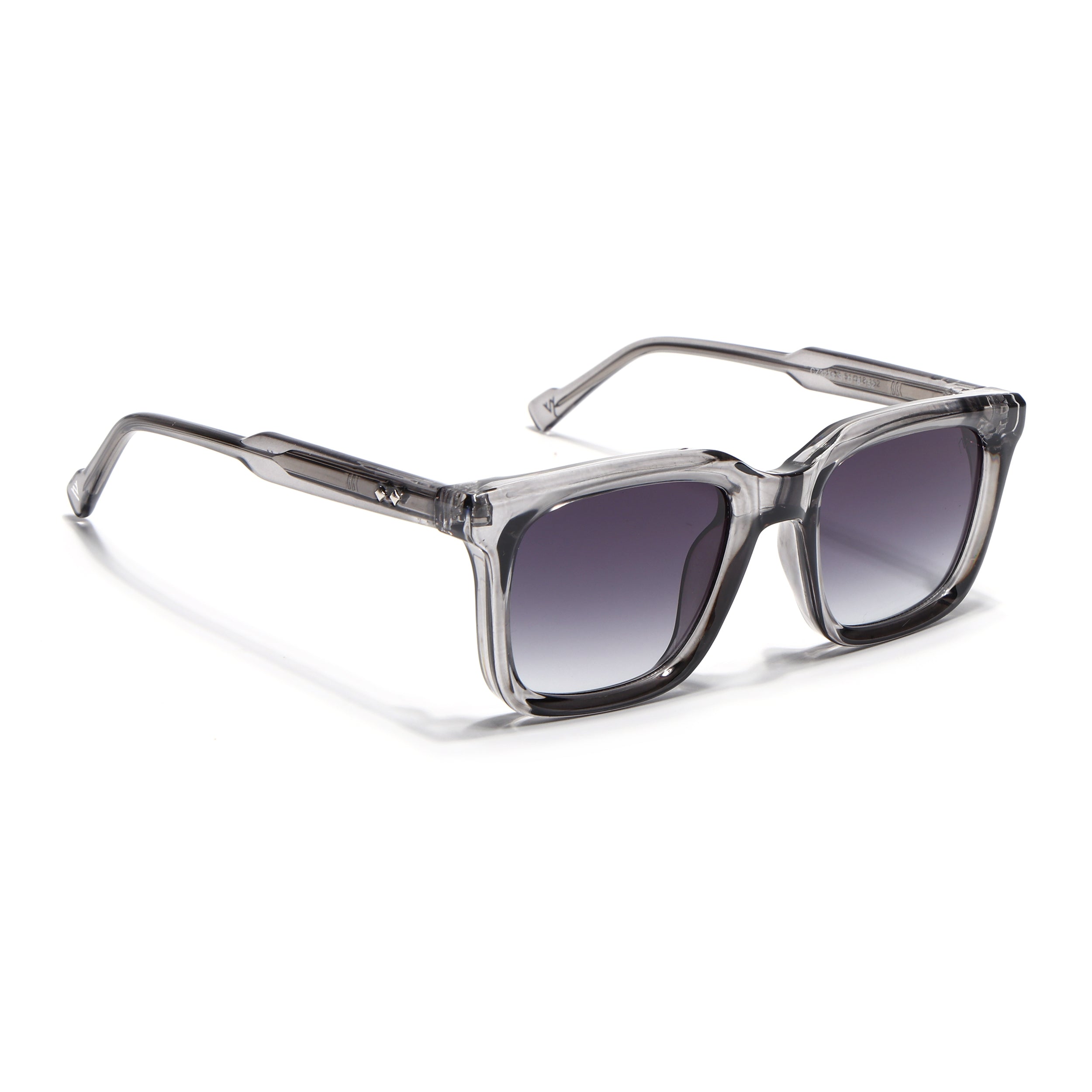Square Sunglasses for Men & Women (Grey & Clear Lens | Grey Frame - MG7336)