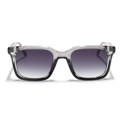 Square Sunglasses for Men & Women (Grey & Clear Lens | Grey Frame - MG7336)